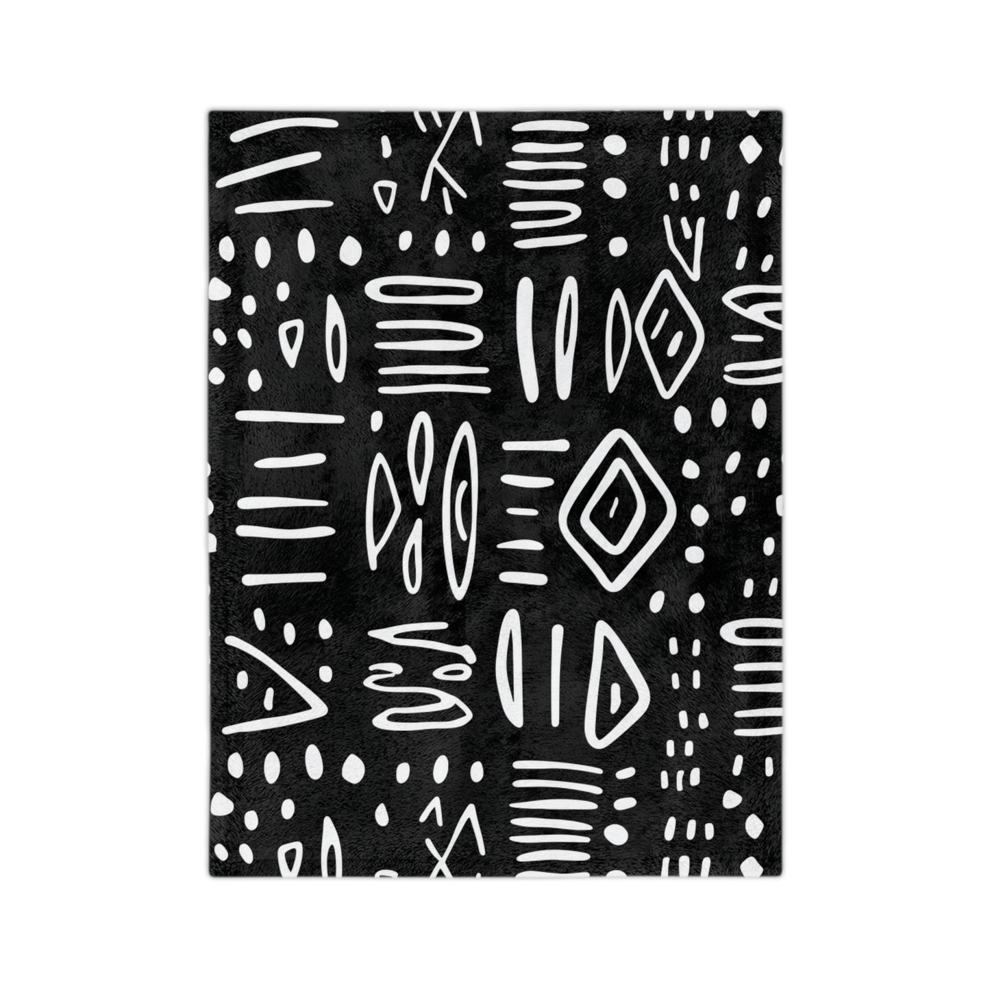 Black and White Rhythm Minky Blanket