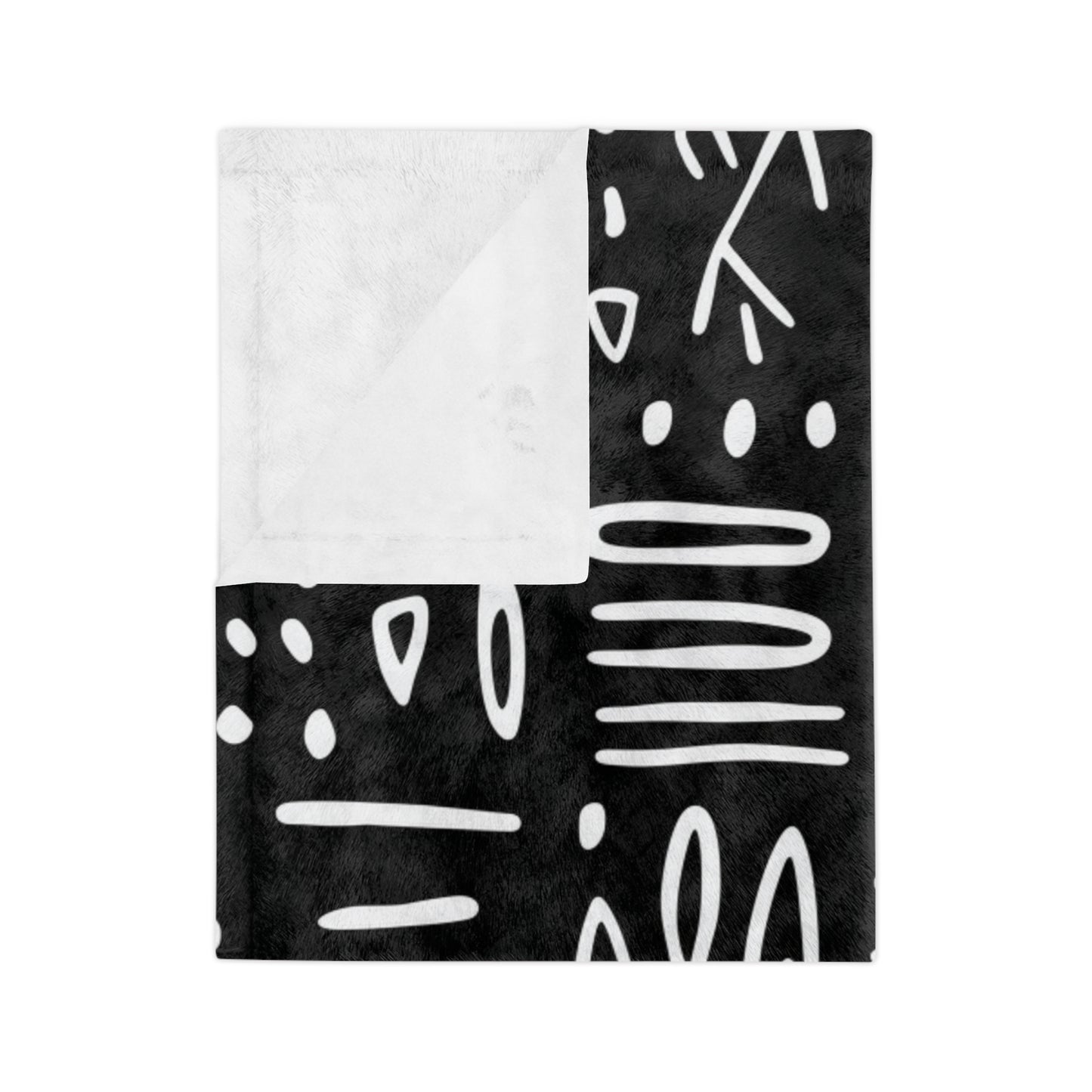 Black and White Rhythm Minky Blanket